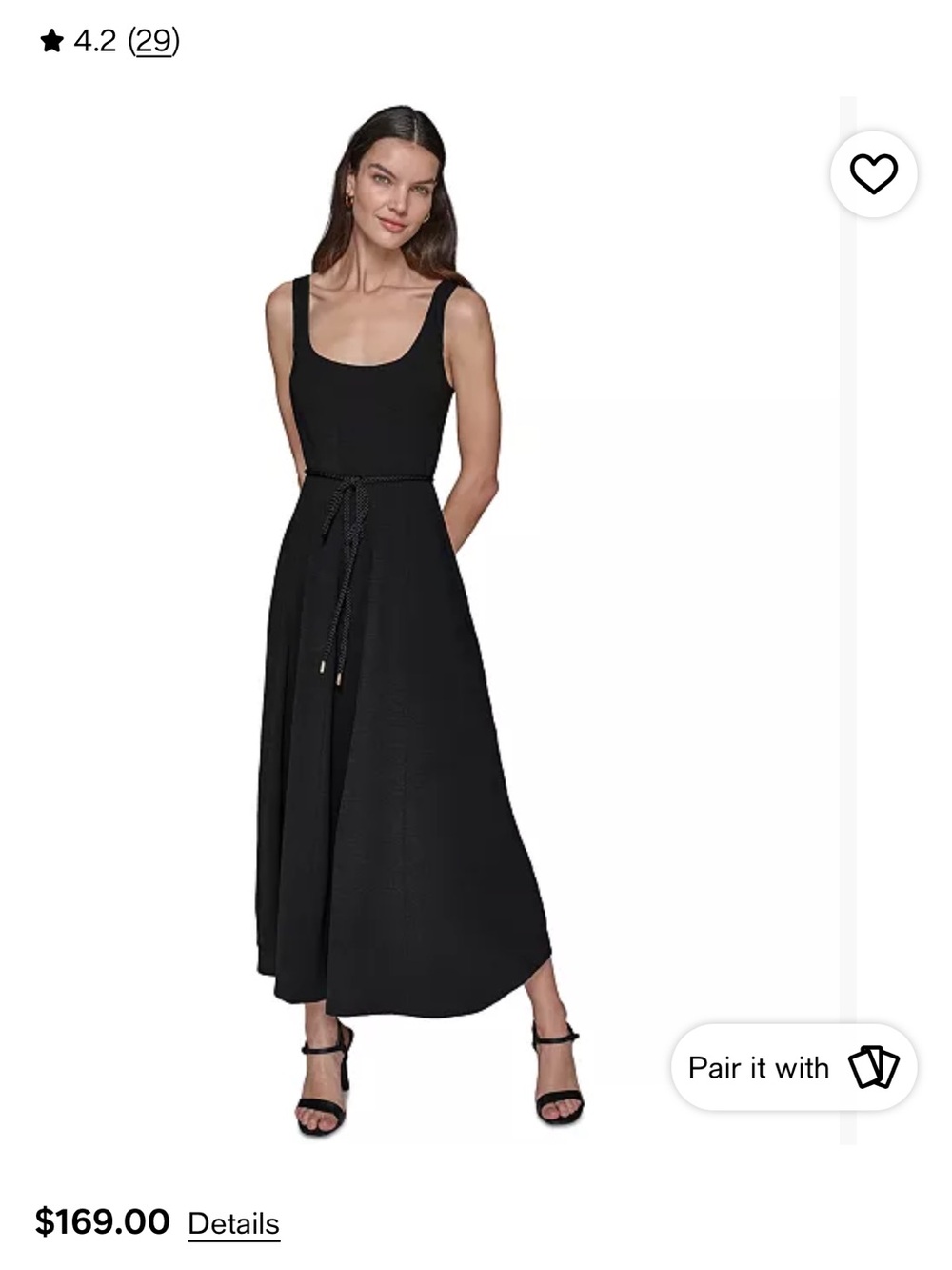 New Karl Lagerfeld Paris sleeveless black dress